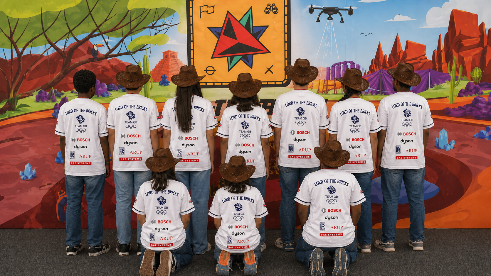 Lord of the Bricks team — wide group shot